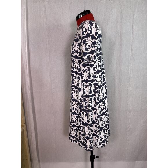 Ann Taylor Loft Women’s Dress Gray White Short Sleeve Knee Length Size XS E105 - Picture 3 of 10